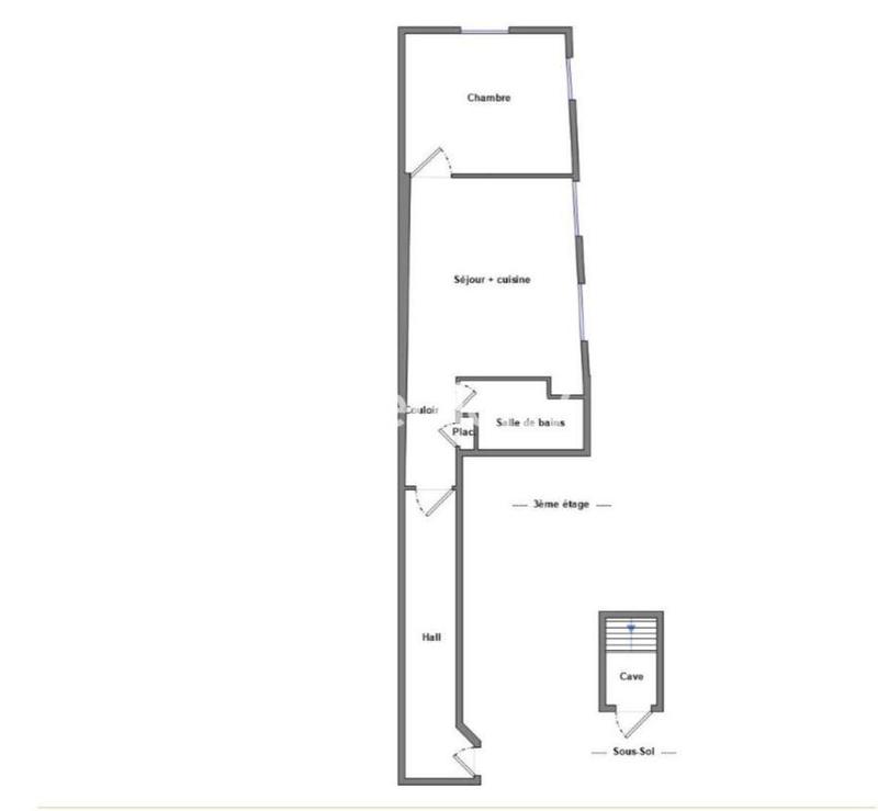 Appartement - 49 m² - 2 pièces