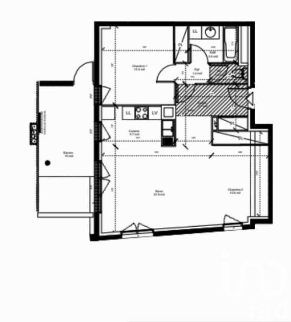 Appartement - 65 m² - 3 pièces