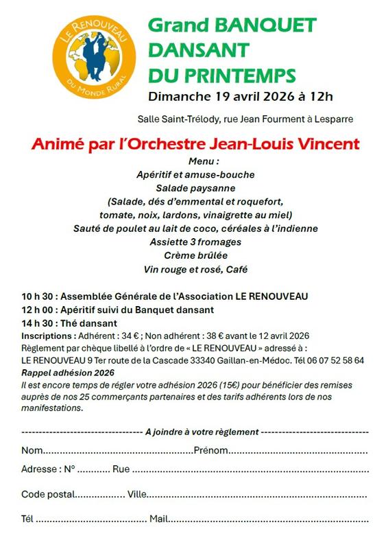 Banquet dansant du printemps