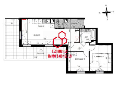 Appartement - 63 m² - 3 pièces