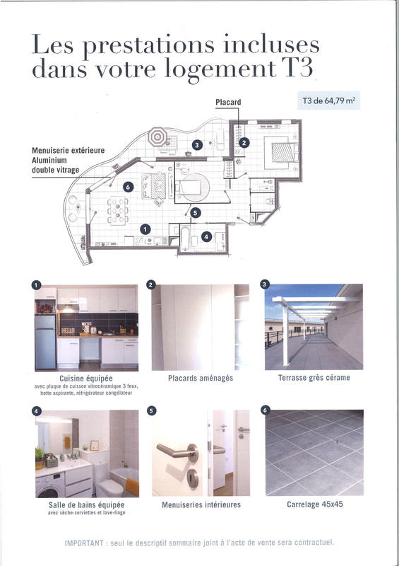 Appartement - 43 m² - 2 pièces