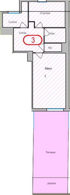 Appartement - 51 m² - 2 pièces