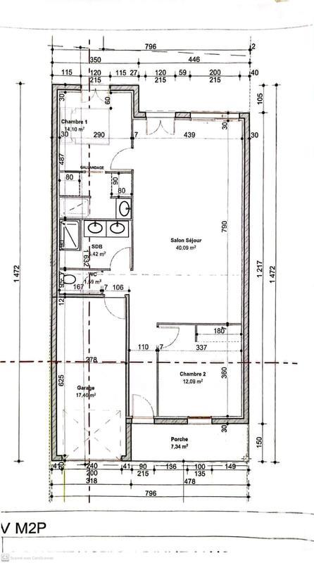 Maison - 74 m² - 3 pièces