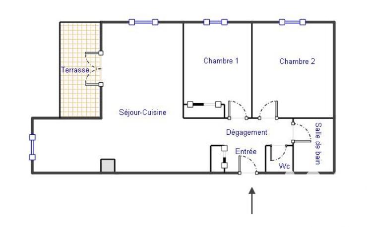 Appartement - 54 m² - 3 pièces