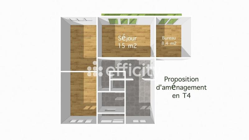 Appartement - 65 m² - 4 pièces