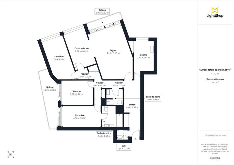 Appartement - 114 m² - 5 pièces