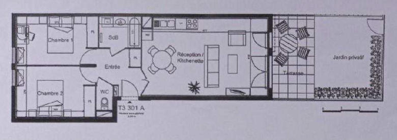Appartement - 61 m² - 3 pièces