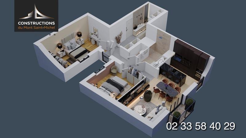 Appartement - 58 m² - 3 pièces