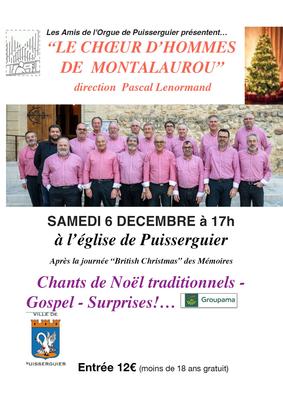 Concert de Noel : le Choeur d'Hommes de Montalaurou