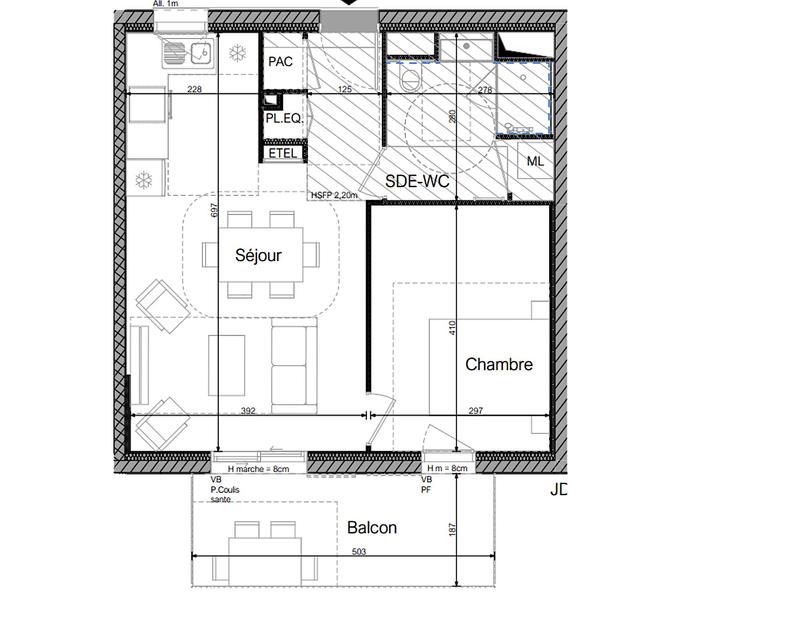 Appartement - 47 m² - 2 pièces