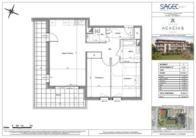 Appartement - 68 m² - 3 pièces