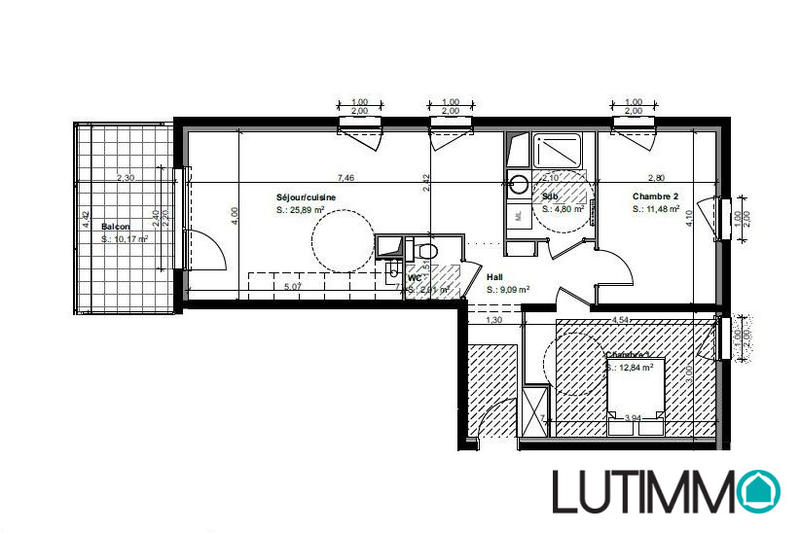 Appartement - 66 m² - 3 pièces