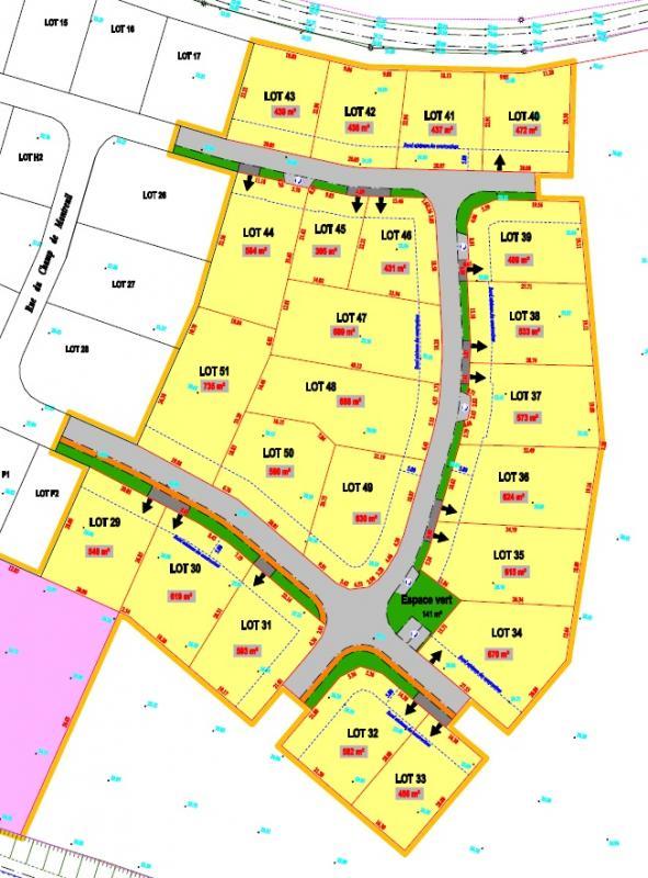 Terrain de lotissements - 305 m²
