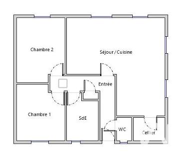 Maison - 65 m² - 3 pièces