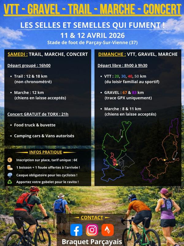 Les Selles et Semelles qui fument ! (Vtt, gravel, marche et trail)