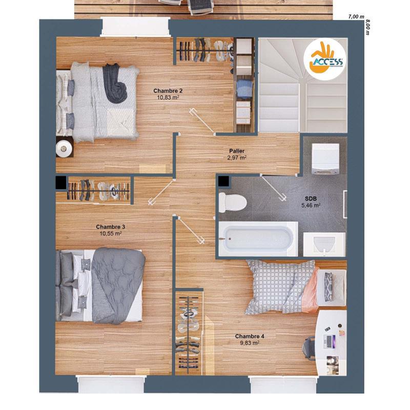 Maison - 81 m² - 6 pièces