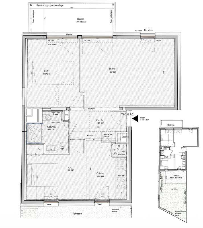 Appartement - 67 m² - 3 pièces