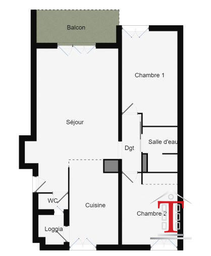 Appartement - 69 m² - 3 pièces