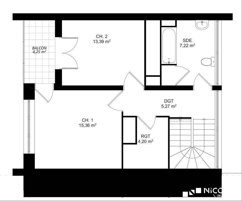 Maison - 102 m² - 3 pièces