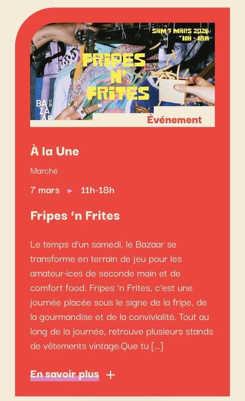 Vide dressing fripes n’ frites