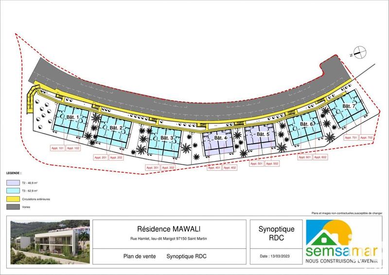 Appartement - 47 m² - 2 pièces