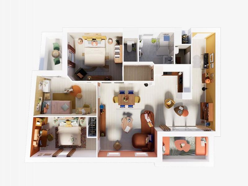 Appartement - 82 m² - 4 pièces