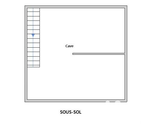 Maison de ville - 55 m² - 3 pièces