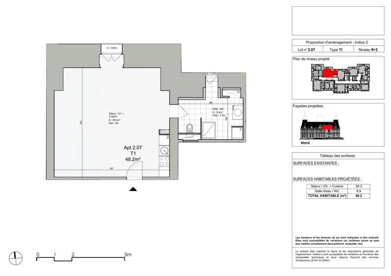 Appartement - 48 m² - 1 pièce