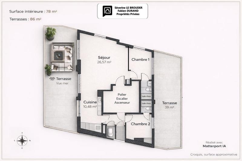 Appartement - 78 m² - 3 pièces