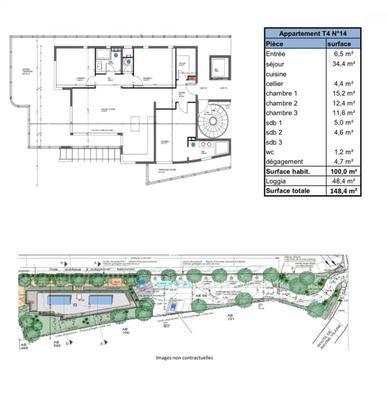 Appartement - 103 m² - 4 pièces