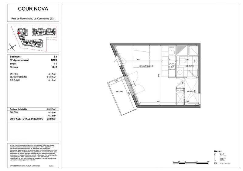 Appartement - 30 m² - 1 pièce
