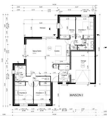 Appartement - 118 m² - 6 pièces