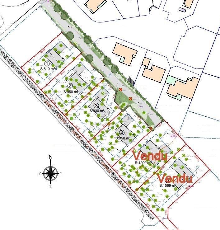 Terrain constructible - 950 m²
