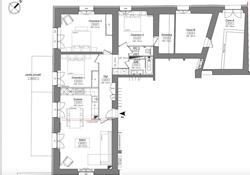 Appartement - 103 m² - 4 pièces
