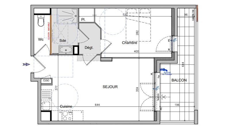 Appartement - 44 m² - 2 pièces
