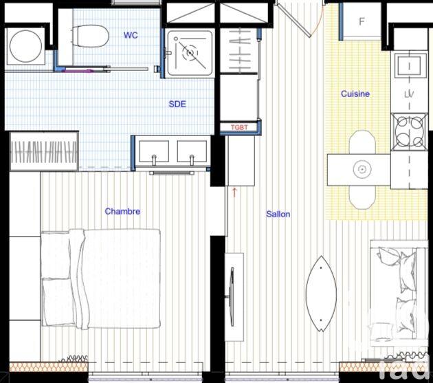 Appartement - 36 m² - 2 pièces