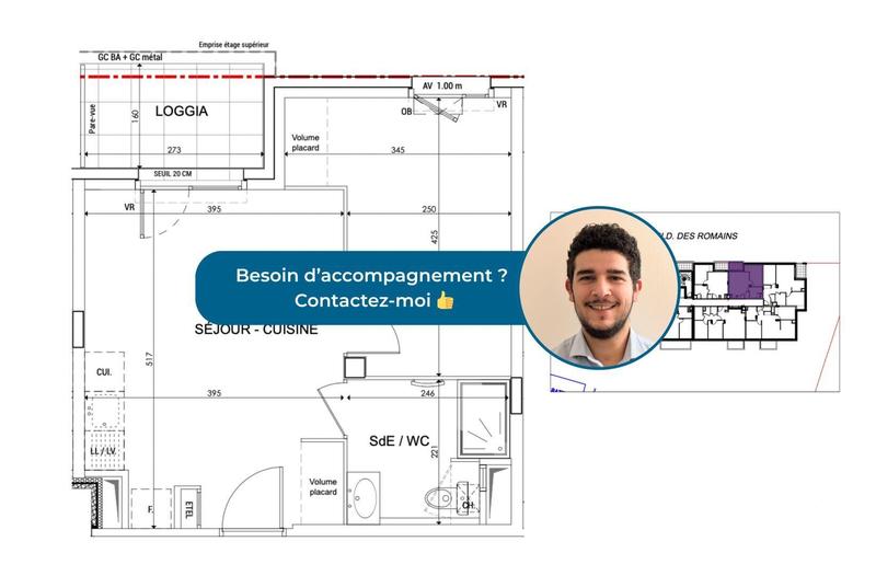 Appartement - 36 m² - 2 pièces