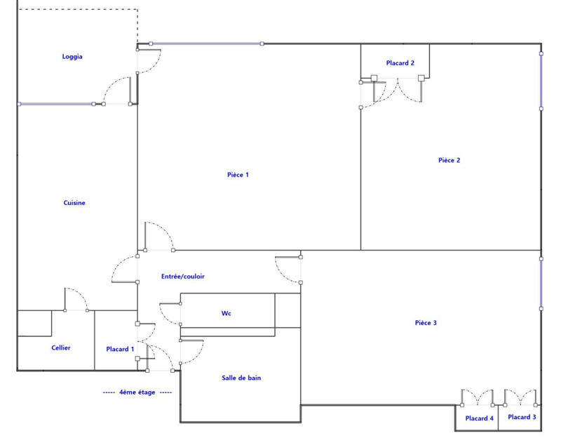 Appartement - 64 m² - 3 pièces