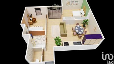 Appartement - 62 m² - 3 pièces