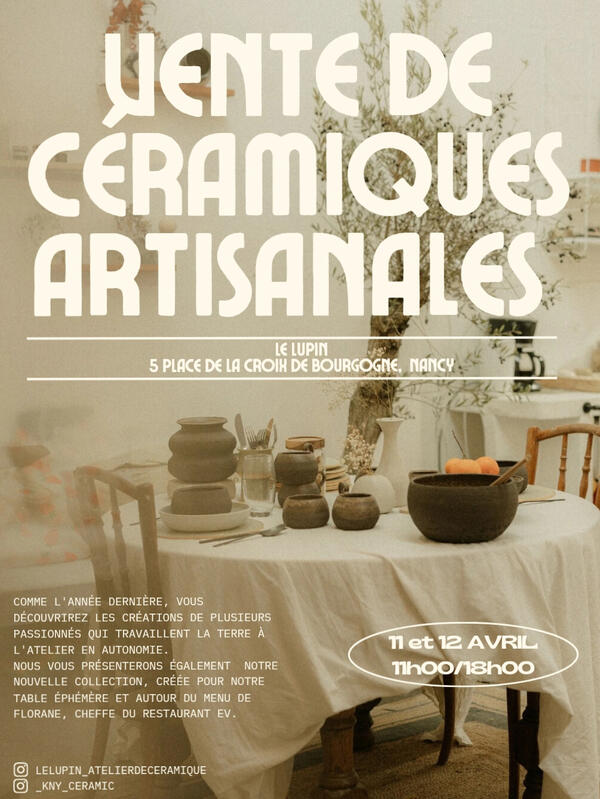 Vente de Céramiques Artisanales