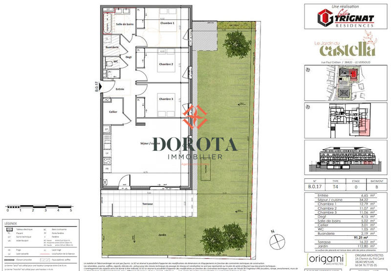 Appartement - 91 m² - 4 pièces