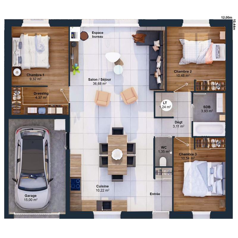 Maison - 91 m² - 5 pièces