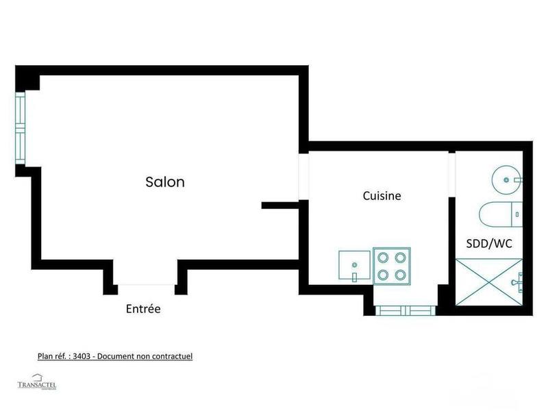 Studio - 19 m² - 1 pièce