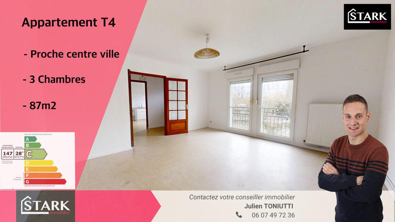 Appartement - 87 m² - 4 pièces