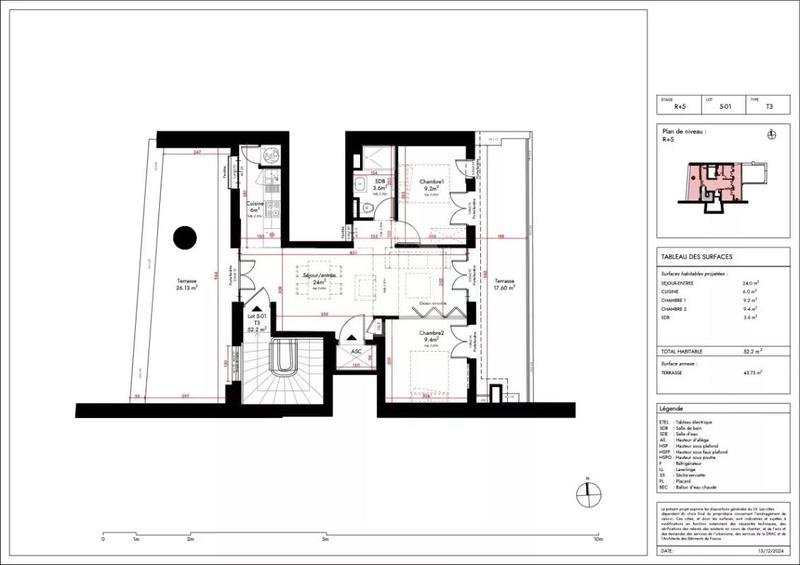 Appartement - 52 m² - 3 pièces