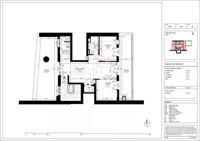Appartement - 52 m² - 3 pièces