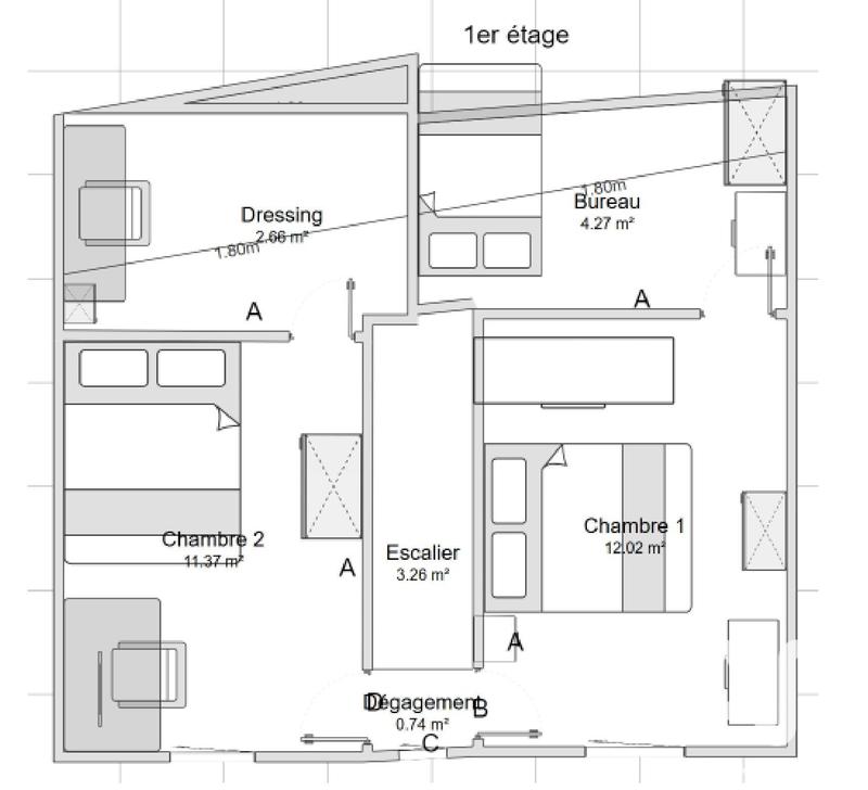 Maison - 95 m² - 4 pièces