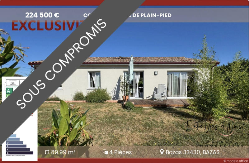 Maison contemporaine - 90 m² - 4 pièces