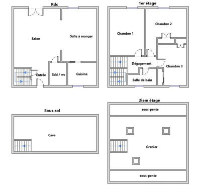 Appartement - 76 m² - 5 pièces