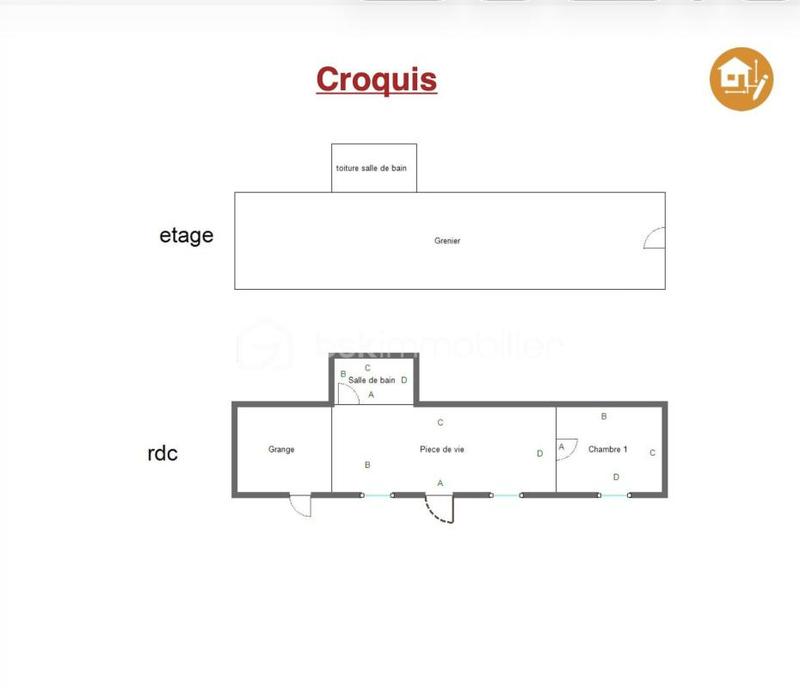 Longère - 49 m² - 2 pièces